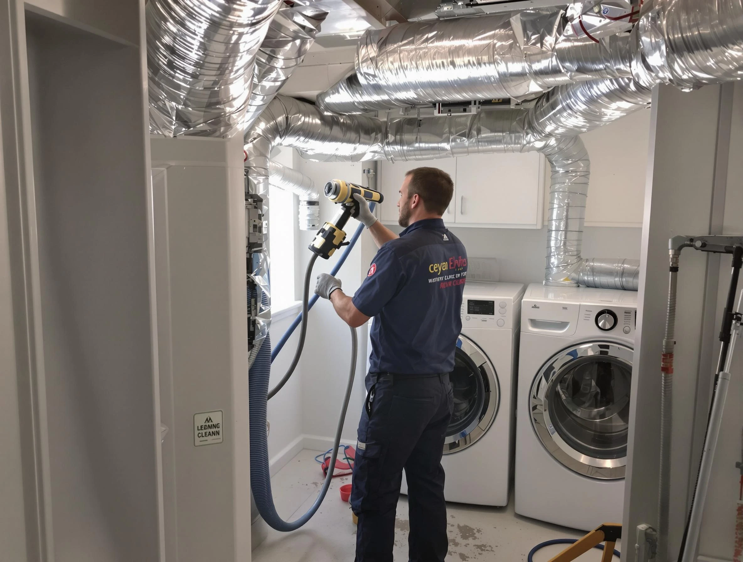 Rio Rancho Dryer Vent Cleaning specialist using advanced equipment for thorough duct cleaning in Rio Rancho